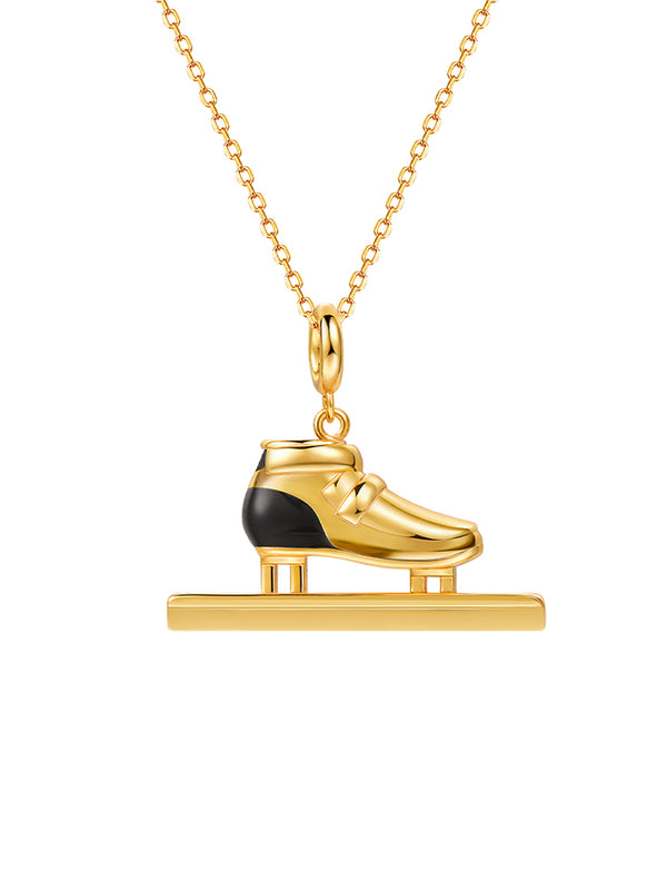 ONESWEAR Short track speed skating necklace (18K gold plating)（Rose Gold）