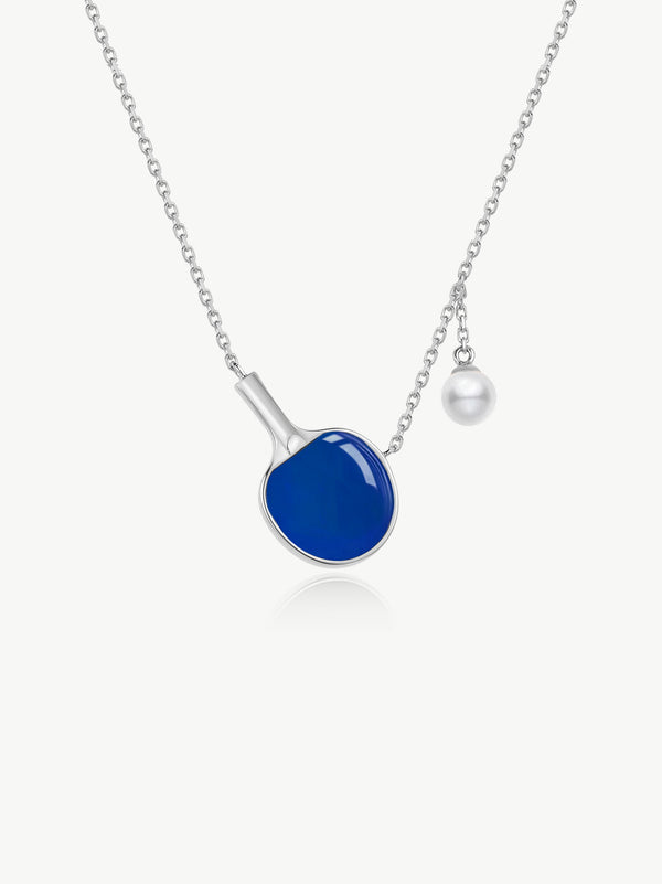 ONESWEAR Table Tennis Necklace (Blue Chalcedony)